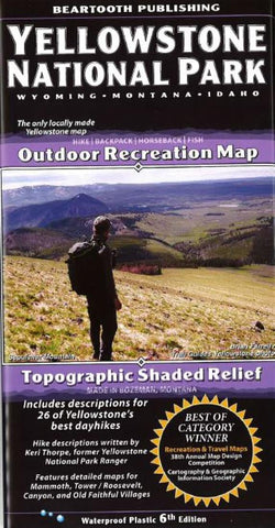 Buy map Yellowstone National Park, Wyoming, Montana and Idaho