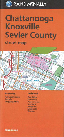 Buy map Chattanooga, Knoxville and Sevier County, Tennessee Street Map by Rand McNally