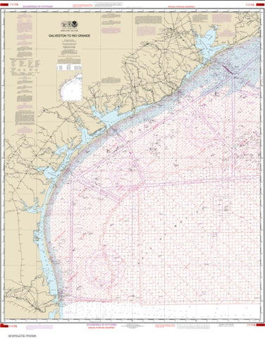 Buy map Galveston to Rio Grande (Oil and Gas Leasing Areas) (1117A-43) by NOAA