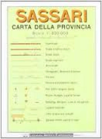 Buy map Sassari Province, Italy by Litografia Artistica Cartografica