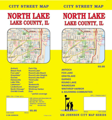 Buy map Lake County, North, Illinois by GM Johnson