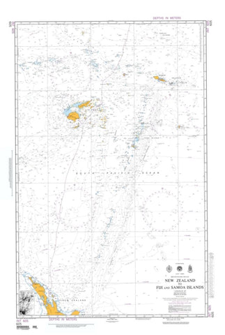 Buy map New Zealand To Fiji And Samoa Islands (NGA-605-4) by National Geospatial-Intelligence Agency