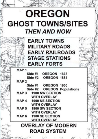 Buy map Oregon : ghost towns/sites : then and now