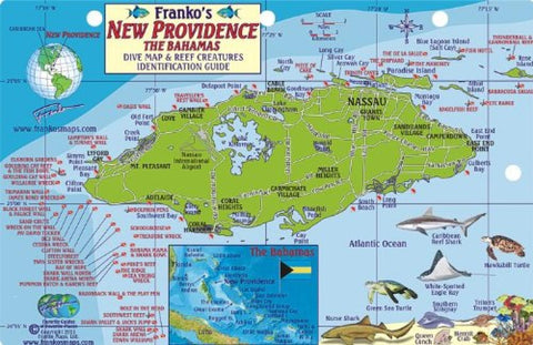 Buy map Bahamas Fish Card, New Providence 2011 by Frankos Maps Ltd.