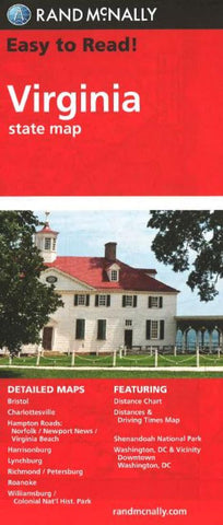 Buy map Virginia, Easy to Read by Rand McNally