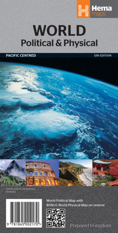 Buy map World and flags : Pacific centred