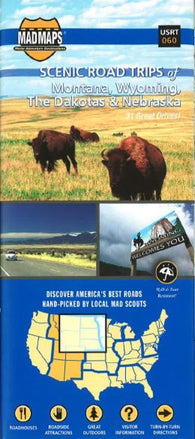 Buy map Dakotas, Eastern Montana, Eastern Wyoming, Northwest Nebraska, Regional Scenic Tours by MAD Maps