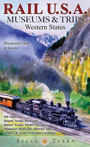 Buy map Rail U.S.A. : museums & trips : western states - Laminated