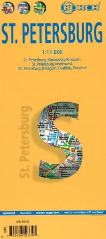 Buy map St. Petersburg, Russia by Borch GmbH.