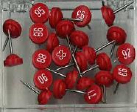 Buy map Red Push Pins Numbered 76-100 by Moore Push-Pin Co.