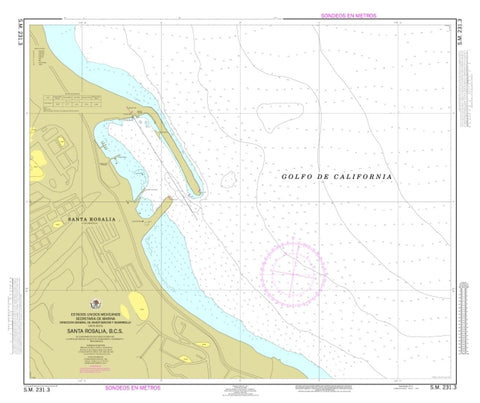 Buy map Santa Rosalia, B.C.S. by Secretaria de Marina