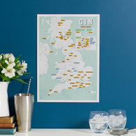 Buy map Scratch-Off United Kingdom Gin Map