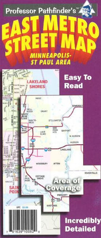 Buy map Minneapolis-St Paul, Minnesota, East Metro by Hedberg Maps