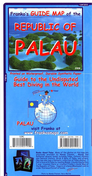 Buy map Frankos guide map of the Republic of Palau