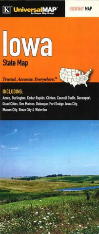 Buy map Iowa by Kappa Map Group