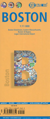 Buy map Boston, Massachusetts by Borch GmbH.
