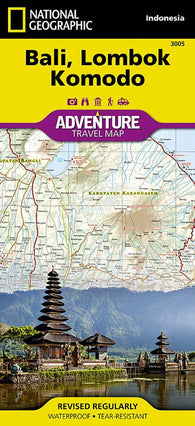 Buy map Bali, Lombok and Komodo Adventure Map 3005