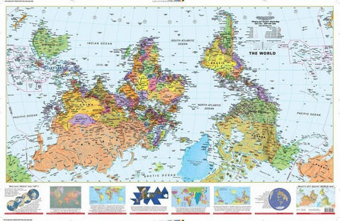 Buy map World, Upside-down, Whats Up South, mid-size by ODT, Inc.