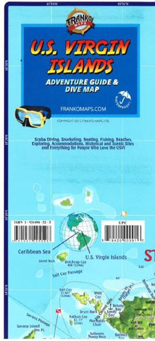 Buy map Caribbean Map, US Virgin Islands Guide and Dive, folded, 2015 by Frankos Maps Ltd.
