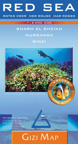 Buy map Red Sea : 1:2,000,000 : Sharm El Sheikh : Hurghada : Sinai : wrecks dive sites = Rotes Meer = Mer Rouge = Mar Rosso