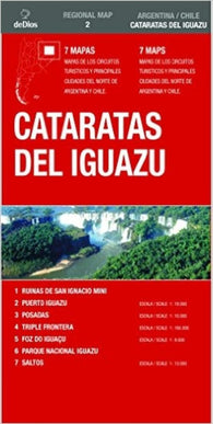 Buy map Cataratas Del Iguazu, Argentina and Brazil by deDios