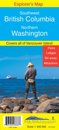 Buy map Southwest British Columbia and Northern Washington Explorers Map by Gem Trek