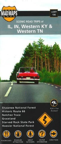 Buy map Indiana, Illinois, Western Kentucky, Western Tennessee, Regional Scenic Tours by MAD Maps
