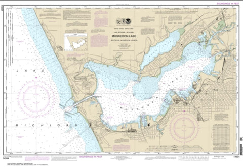 Buy map Muskegon Lake and Muskegon Harbor (14934-29) by NOAA