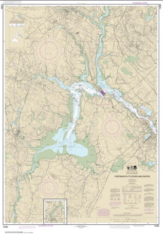 Buy map Portsmouth to Dover and Exeter (13285-12) by NOAA
