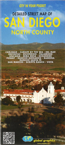 Buy map San Diego County, California, North by Global Graphics