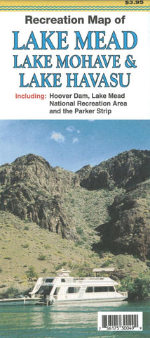 Buy map Recreation map of : Lake Mead, Lake Mohave & Lake Havasu