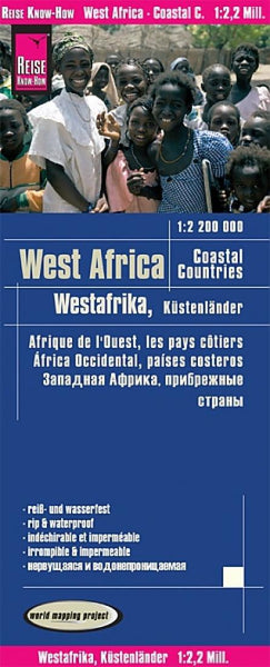 Buy map West Africa, coastal countries