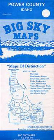 Buy map Power County, Idaho by Big Sky Maps