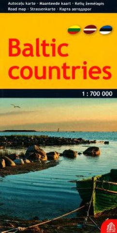 Buy map Baltic Countries, road map by Jana Seta