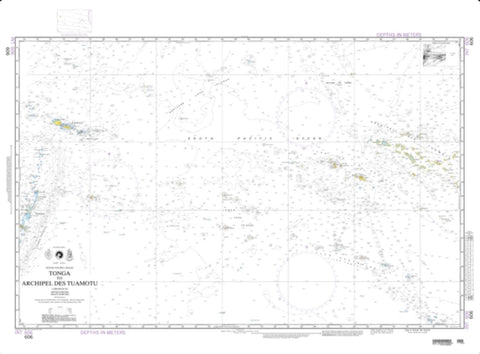 Buy map Tonga To Archipel Des Tuamotu (Omega) (NGA-606-1) by National Geospatial-Intelligence Agency