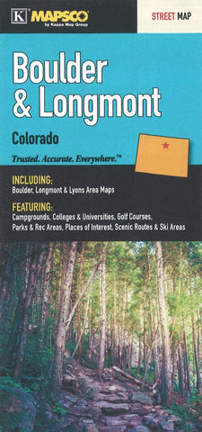 Buy map Boulder and Longmont, Colorado by Kappa Map Group