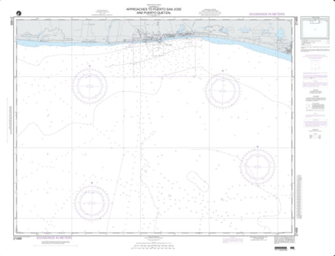 Buy map Approaches To Puerto San Jose And Puerto San Quetzal (NGA-21489-1) by National Geospatial-Intelligence Agency