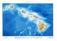Buy map Hawaii, Physical, Laminated Wall Map by Raven Maps