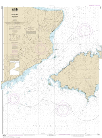 Buy map Unalaska Island Umnak Pass and approaches (16513-6) by NOAA