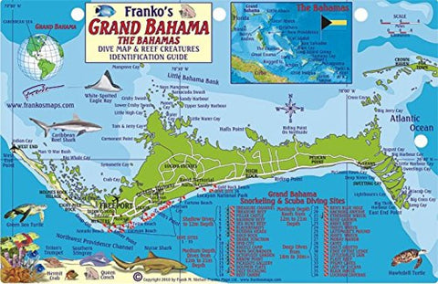 Buy map Bahamas Fish Card, Grand Bahama 2010 by Frankos Maps Ltd.