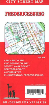 Buy map Fredericksburg, Spotsylvania, Stafford, King George and Caroline, Virgnia by GM Johnson