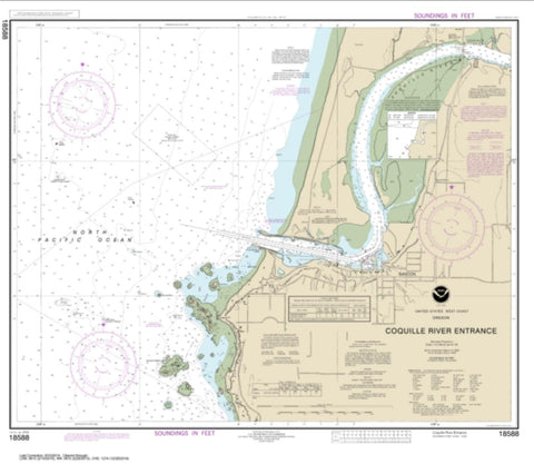 Buy map Coquille River Entrance (18588-37) by NOAA