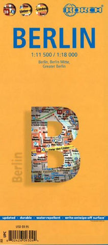 Buy map Berlin, Germany by Borch GmbH.