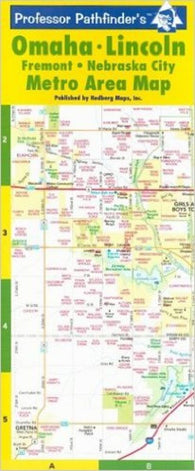 Buy map Omaha and Lincoln, Nebraska, laminated by Hedberg Maps