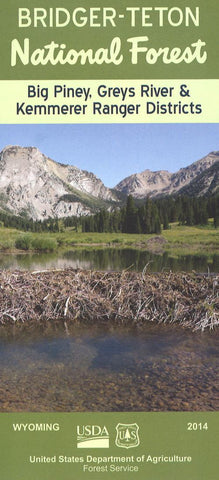 Buy map Bridger-Teton National Forest - Big Piney, Greys River, Kemmerer Ranger Districts Map