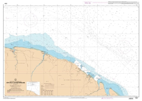 Buy map Cote de la Guyane francaise by SHOM