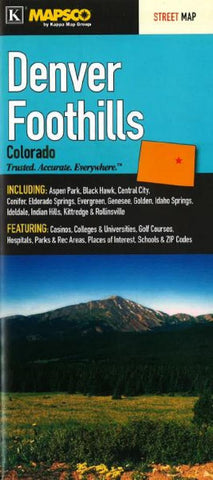 Buy map Denver, Foothills Map by Kappa Map Group