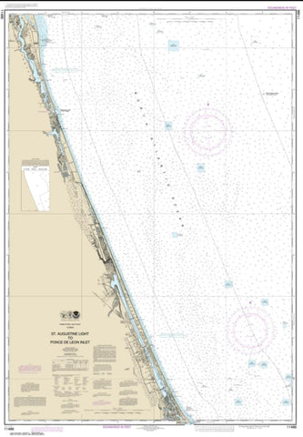 Buy map St. Augustine Light to Ponce de Leon Inlet (11486-16) by NOAA