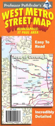 Buy map Minneapolis-St Paul, Minnesota, West Metro