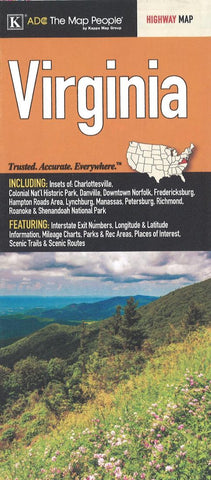 Buy map Virginia by Kappa Map Group